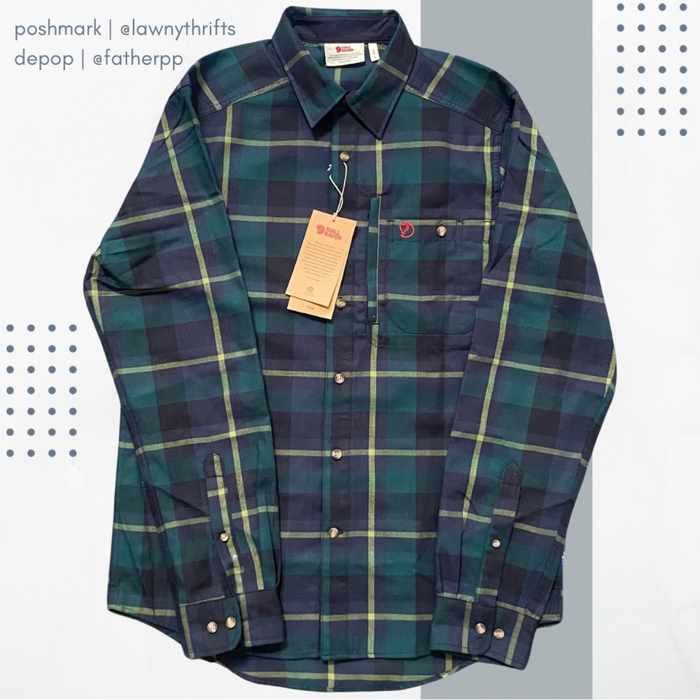 Fjallraven Men's Arctic Green Button Down Shirt Small NWT